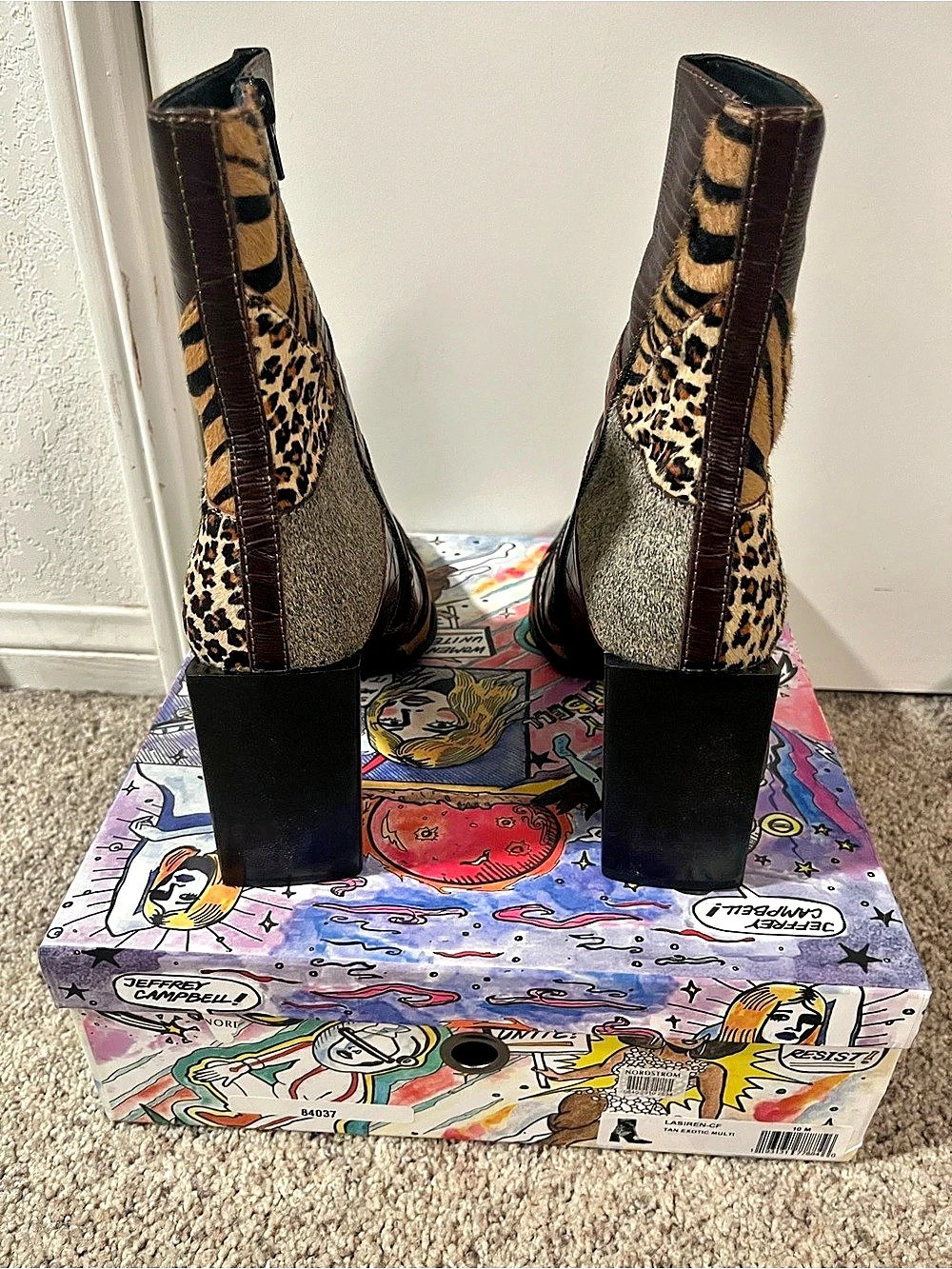 Jeffrey Campbell La-Siren Mixed Media Bootie - Picture 3 of 4